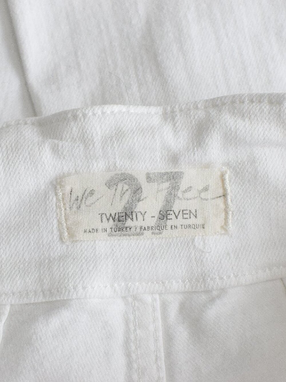 We The Free Jayde Flare Jeans White Denim High Rise Size 27 Boho Western Coastal - Picture 9 of 10